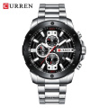 CURREN 8336 Watches Men Stainless Steel Band Quartz Wristwatch Military Chronograph Clock Male Fashion Sporty Watch Waterproof